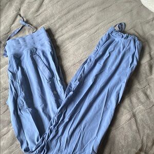 lululemon athletica Blue Studio Pants with cinched bottoms